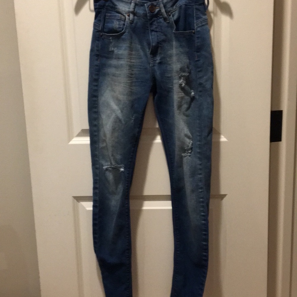 Vintage Tennis Denim Company distressed Jeggings stretchy Jeans women’s size 6
